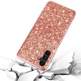 Gumený Glitter kryt na Samsung Galaxy S23 FE - Červená