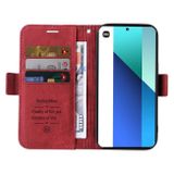 Peňaženkové kožené puzdro BETOPNICE na Xiaomi Redmi Note 13 4G - Červená