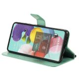 Peňaženkové kožené puzdro TREE na Samsung Galaxy A51 5G - Zelená