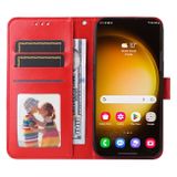 Peňaženkové kožené puzdro Sunflower na Samsung Galaxy S24 Ultra 5G - Červená