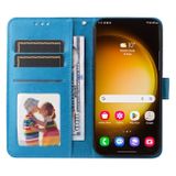 Peňaženkové kožené puzdro Sunflower na Samsung Galaxy S24 Ultra 5G - Modrá