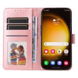 Peňaženkové kožené puzdro Sunflower na Samsung Galaxy S24 Ultra 5G - Ružové zlato