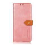 Peňaženkové kožené puzdro KHAZNEH Dual-color na Samsung Galaxy A05s - Ružovo zlatá