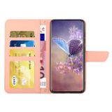 Peňaženkové kožené puzdro Butterfly Embossed Skin Feel na Galaxy A55 5G - Ružová