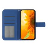 Peňaženkové kožené puzdro Sun Flower na Samsung Galaxy S24 Ultra 5G - Tmavo modrá