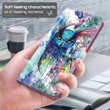 Peňaženkové 3D puzdro Painting na Samsung Galaxy S24 Ultra 5G - Watercolor Owl