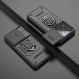 Kryt Magnetic Ring Holder Armor na Xiaomi 14 Pro - Čierna