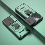Kryt Magnetic Ring Holder Armor na Xiaomi 14 Pro - Zelená