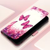 Peňaženkové 3D puzdro na Galaxy A55 5G - Ružový Motýľ