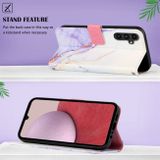 Peňaženkové 3D puzdro na Samsung Galaxy A05s - Fialový Mramor