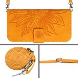 Peňaženkové kožené puzdro Sun Flower na Motorola Edge 40 - Žltá