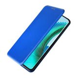 Peňaženkové kožené puzdro Carbon na Honor Magic6 Lite - Modrá