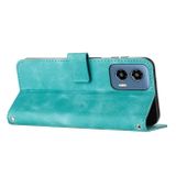 Peňaženkové kožené puzdro Triangle na Motorola Moto G34 5G - Zelená