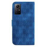 Peňaženkové kožené puzdro 8-shaped na Xiaomi Redmi Note 12S - Modrá