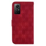 Peňaženkové kožené puzdro 8-shaped na Xiaomi Redmi Note 12S - Červená