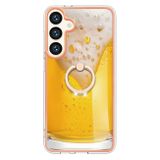 Ring Holder kryt Electroplating na Samsung Galaxy S24 5G - Draft Beer