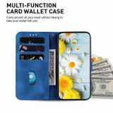 Peňaženkové kožené puzdro Lily na Motorola Edge 40 - Tmavo modrá