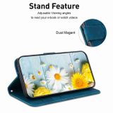 Peňaženkové kožené puzdro Lily na Motorola Edge 40 - Tmavo modrá