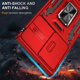 Kryt Folding Magnetic Holder Armor na Samsung Galaxy S24 Ultra 5G - Červená
