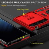 Kryt Folding Magnetic Holder Armor na Samsung Galaxy S24 Ultra 5G - Červená