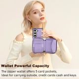 Kožený kryt Card Bag na Samsung Galaxy Z Fold5 - Ružovozlatá
