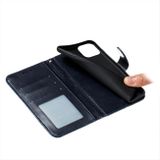 Peňaženkové kožené puzdro Lace na iPhone 15 - Tmavo modrá