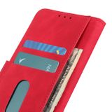 Peňaženkové kožené puzdro KHAZNEH Retro na Motorola Moto G04/ G24 - Červená
