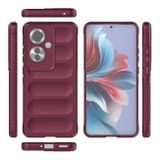 Gumenný kryt Flannel na OPPO Reno 11 F 5G - Bordová