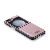 Kožený kryt CaseMe Business na Samsung Galaxy Z Flip 5 - Ružová