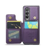 Peňaženkové kožené puzdro CaseMe Business na Samsung Galaxy Z Fold4 - Fialová