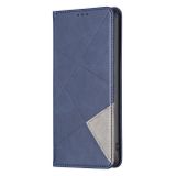 Peňaženkové kožené puzdro Rhombus na Honor Magic6 Lite - Modrá