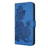 Peňaženkové kožené puzdro Datura Flower na OPPO Reno10 5G/10 Pro 5G - Modrá