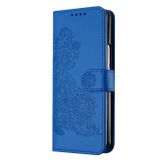Peňaženkové kožené puzdro Datura na Samsung Galaxy Z Fold4 - Modrá