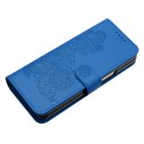 Peňaženkové kožené puzdro Datura na Samsung Galaxy Z Fold4 - Modrá