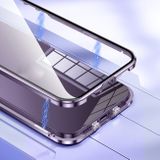 Gumený kryt Double-buckle Tempered Glass na iPhone 13 Pro - Strieborná