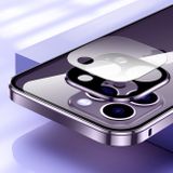 Gumený kryt Double-buckle Tempered Glass na iPhone 13 Pro - Strieborná