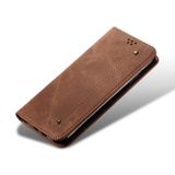 Peňaženkové kožené puzdro Denim na Xiaomi Redmi Note 13 4G - Hnedá