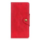 Peňaženkové kožené puzdro Copper Buckle na Samsung Galaxy A05s - Červená