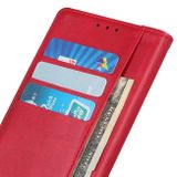Peňaženkové kožené puzdro Copper Buckle na Samsung Galaxy A05s - Červená