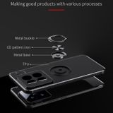Gumený kryt METAL RING na Xiaomi 14 Pro - Čierna a zlatá