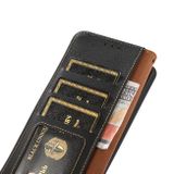 Peňaženkové kožené puzdro KHAZNEH Custer na Xiaomi Redmi Note 13 Pro - Čierna