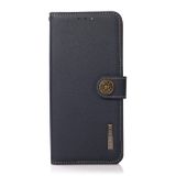 Peňaženkové kožené puzdro KHAZNEH Custer na Xiaomi Redmi Note 13 Pro - Modrá