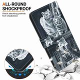 Peňaženkové kožené puzdro Crystal Drawing na Motorola Edge 40 - Cat Tiger Reflection