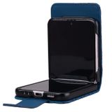 Peňaženkové kožené puzdro Business na Samsung Galaxy Z Flip 5 - Modrá