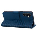 Peňaženkové kožené puzdro Diamond Buckle na Galaxy A55 5G - Modrá