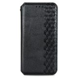 Peňaženkové kožené puzdro GRID na Samsung Galaxy A71 5G - Čierna