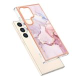 Plastový kryt Marble na Samsung Galaxy S24 Ultra 5G - Ružové zlato 005