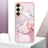 Plastový kryt Marble na Samsung Galaxy S24 Plus 5G - Ružové zlato 005