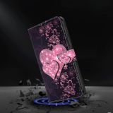 Peňaženkové 3D puzdro Shockproof na Motorola Moto G04/ G24 - Ružové srdcia
