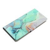 Peňaženkové kožené puzdro Colored na Oppo A38 - Green Marble